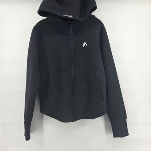 ALPHALETE Hoodie Black Full Zip Athletic Jacket Men's XL Cotton Blend